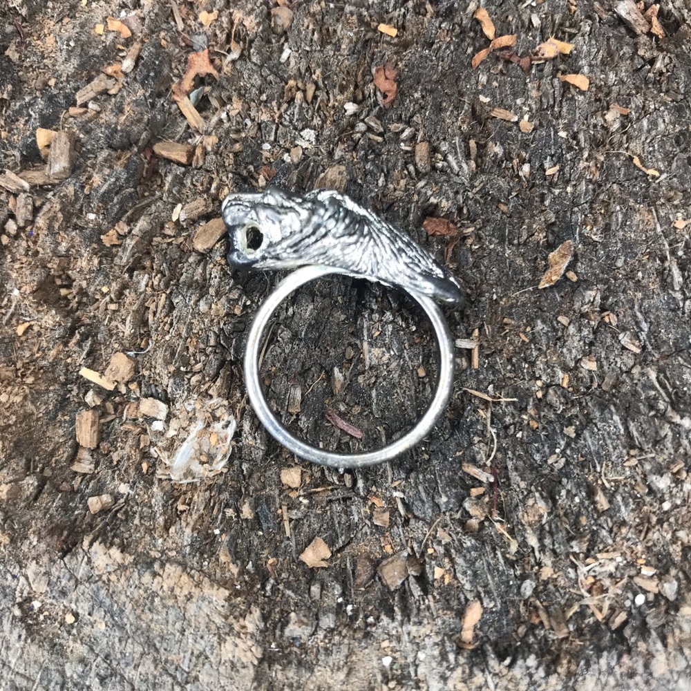 Vintage saber tooth tiger ring - Picture 4 of 7